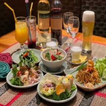 [Bangkok★course no need to share] ≪7 dishes≫ *All-you-can-drink included