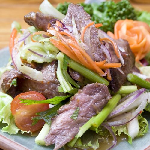 Spicy grilled beef salad