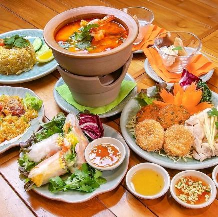 Party plan with Thai/Chiang Mai cuisine, 2 hours of all-you-can-drink, 5,500 yen per person/tax included