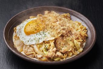 昔ながらの月見ソース焼きそば