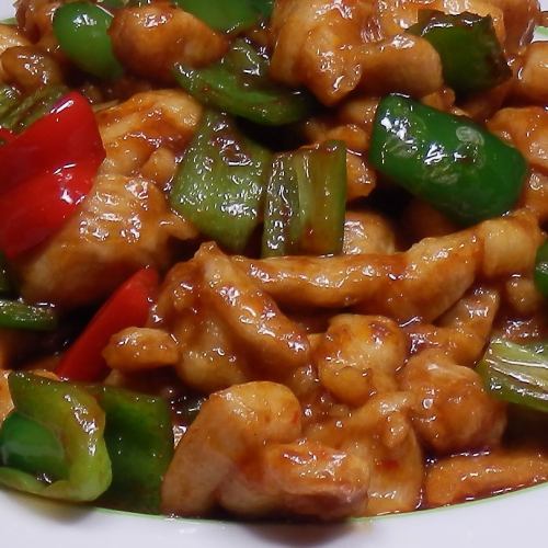 若鶏の辛炒め定食