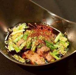 低温調理の冷製レバニラ