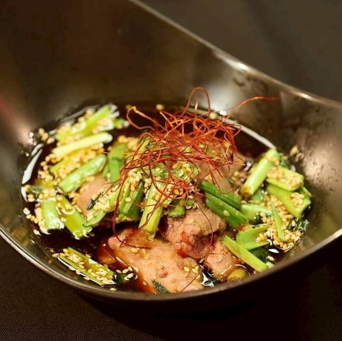 低温調理の冷製レバニラ