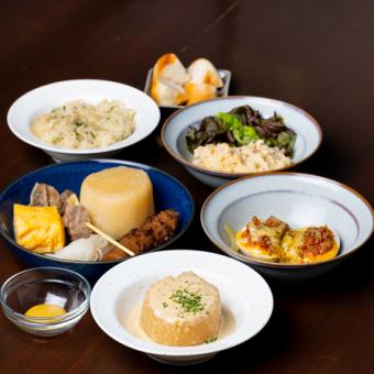 【お料理のみ◆和風＆フレンチおでんの食べ比べ+前菜～〆まで堪能◎】3500円コース≪全5品≫