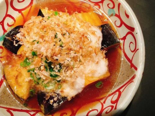 米茄子の揚げ出しとろろがけ