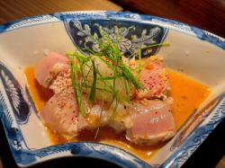 烟熏冬季黄尾鱼三分熟牛排