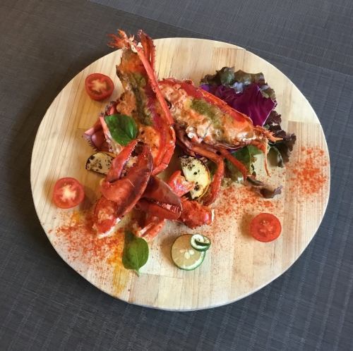 Oven-baked lobster