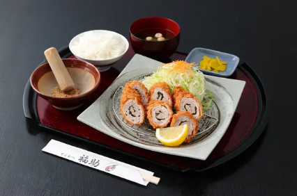 Shiso-wrapped fin cutlet set meal