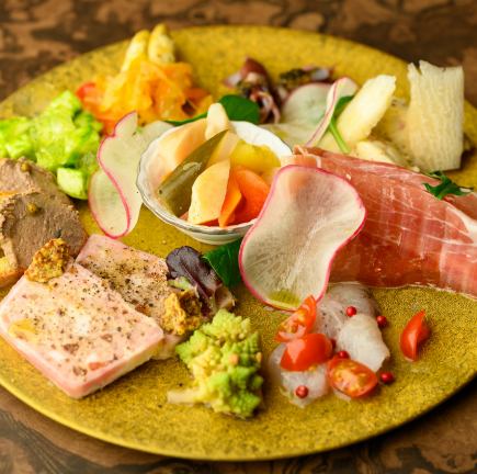 《パーティーコース》各種ご宴会に♪前菜7種含む全6品付き 5000円 ※+2000円で90分飲み放題可