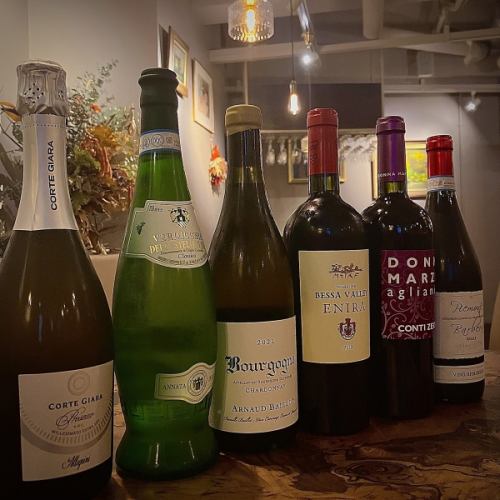 ワインの飲み比べ3種