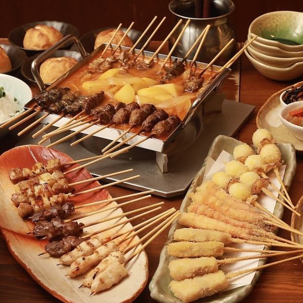 食べやすい一口サイズの串焼き・串カツ