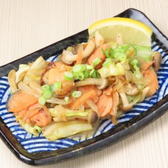 銀鮭味噌バター炒め
