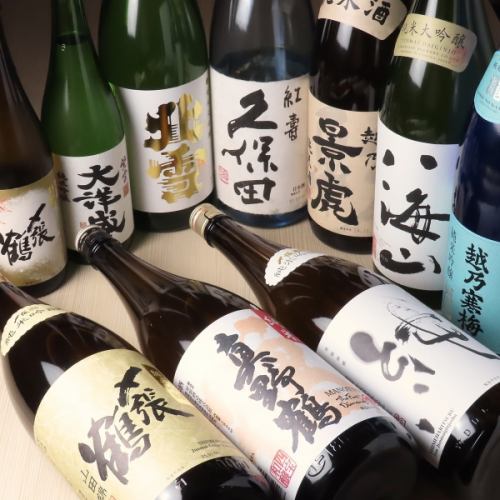 酒造りに適した環境の新潟が誇る名酒のみを揃えています