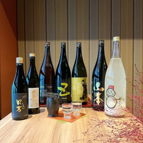 Carefully selected local sake that goes well with seafood