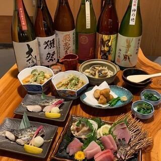 [Spring limited] 6 seasonal menu items including assorted 7 types of sashimi and rice with bamboo shoots and clams ♪ Spring course