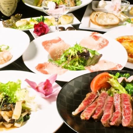 [Dinner course] Pasta, pizza, main meat dish, etc. ... 7 dishes in total! Meat course 5,500 yen (tax included)