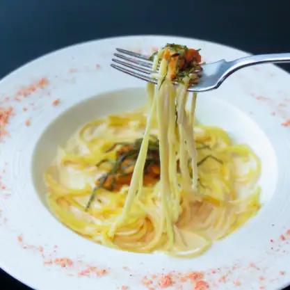 絶品パスタ。人気No.1の濃厚雲丹のクリームパスタをはじめ、自家製ジェノベーゼソースなど豊富にご用意。