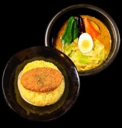 Sweet pumpkin croquette curry