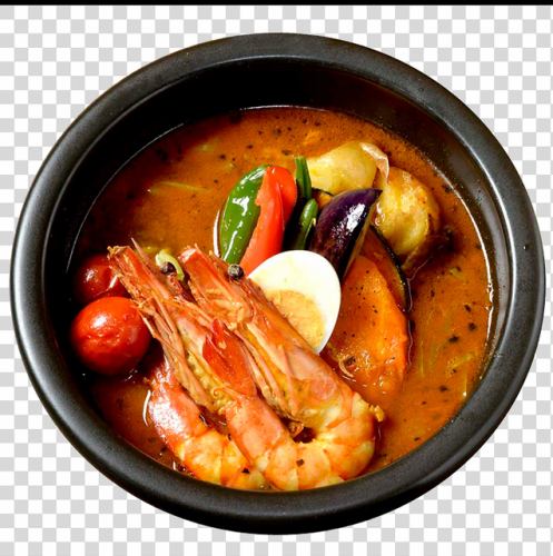 Special shrimp soup curry