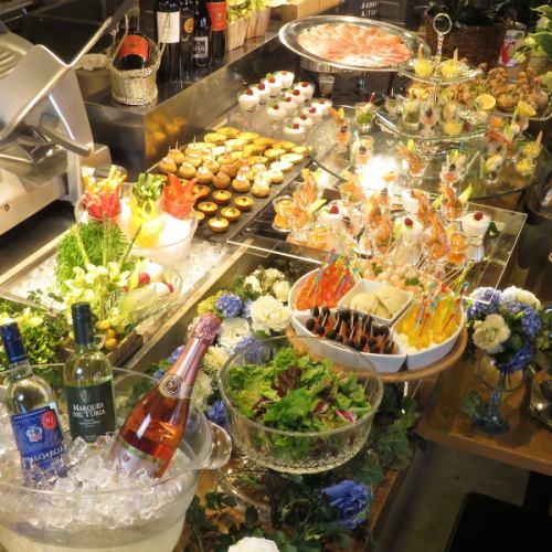 Includes all-you-can-drink sparkling wine and other drinks! Special European cuisine [14 dishes in total] 5,000 yen