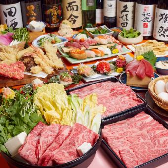 A5 grade Japanese black beef loin used♪ All-you-can-eat sukiyaki course [4,980 yen]