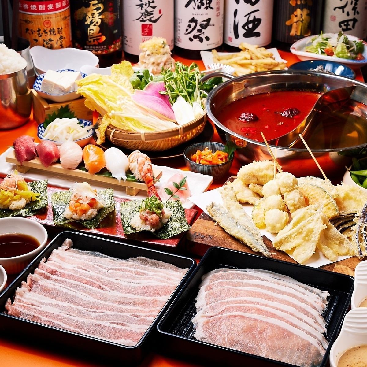 Various all-you-can-eat shabu-shabu courses available◆3980 yen/4680 yen/4980 yen