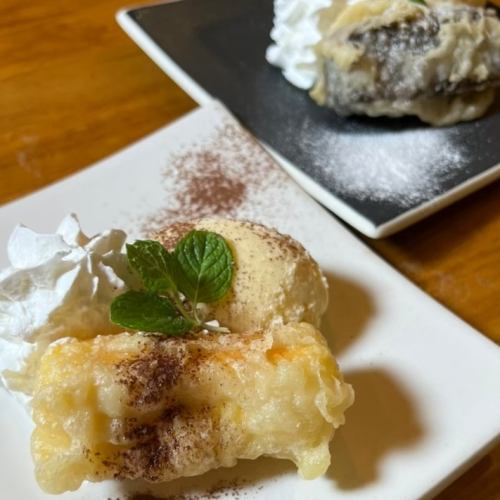 Gateau chocolate tempura/cheesecake tempura