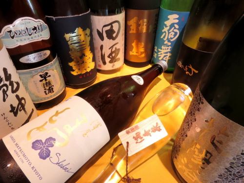6000円以上のコースでは+500円で地酒も飲み放題に！