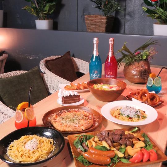 当店1番人気！『カリブ海を眺めながら』全7品！2時間飲み放題付き