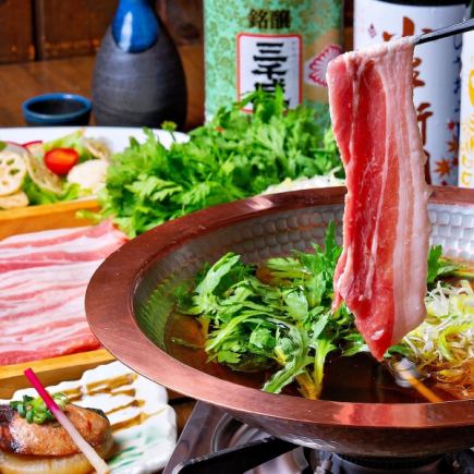 【欢迎/告别宴】飞驒健顿猪肉涮涮锅健康火锅★太郎福套餐 3,500日元