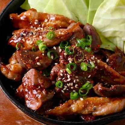 鉄板鶏もつ焼き【タレ】