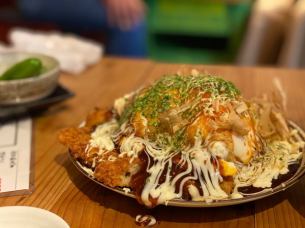 Okonomiyaki-style chicken cutlet