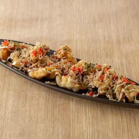 たこ焼き風イイダコ天ぷら