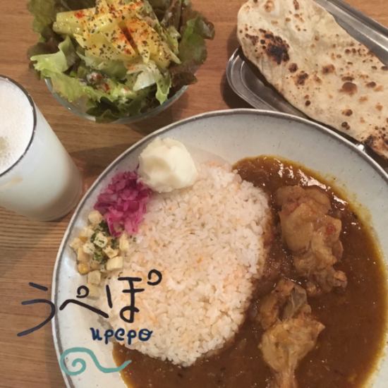 Pick up the body-friendly chicken curry with old old private house ♪