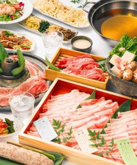 期間限定!! TOKYOOX 洋蔥豬肉涮鍋火鍋套餐+無限暢飲 8 道菜品合計 6000 日元（含稅）