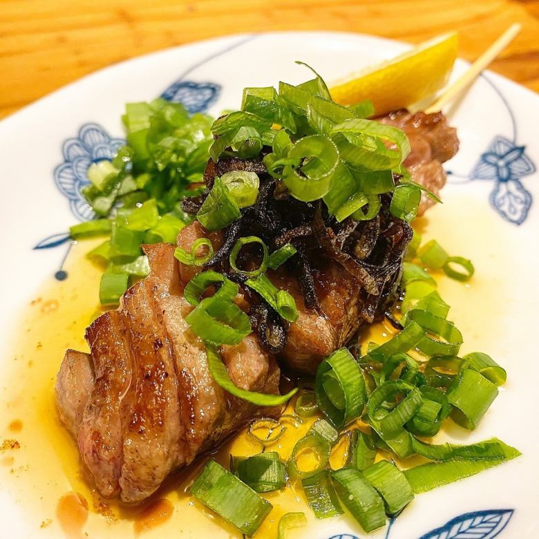 Beef Tongue Skewers with Salted Kelp