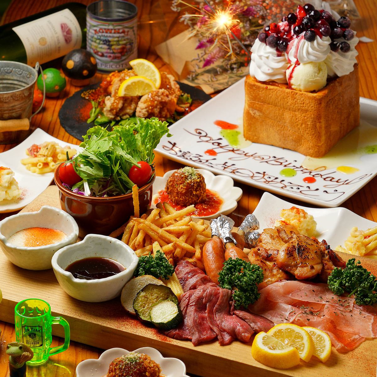 Our proud chicken dishes and desserts that are 100% perfect for social media♪ Courses with 2 hours of all-you-can-drink are available from 3,500 yen!