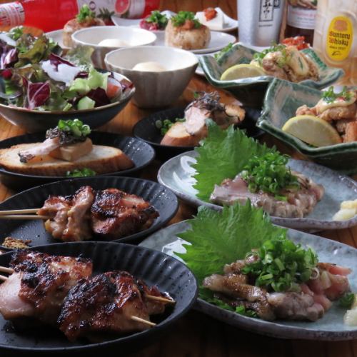 8 dishes with all-you-can-drink 2H3,500 yen