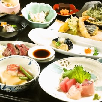 [Kirari Kaiseki course] course using auspicious ingredients ★ 10 items 6,500 yen ≪90 minutes with all you can drink≫