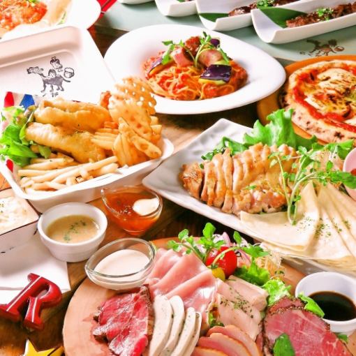 【106種類食べ飲み放題】ローストビーフ・炙りサーモン寿司等70種[食放]180分36種[飲放]⇒3500円