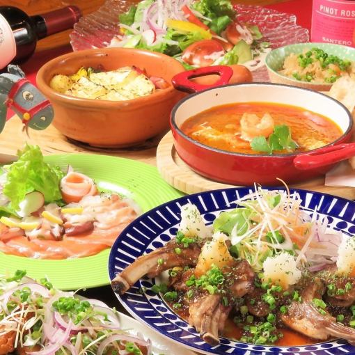 【仅限11月!全区最低价!】包含本店招牌炸鸡翅和劲道长薯条在内的8道菜 + 120分钟【畅饮】⇒ 2,380日元