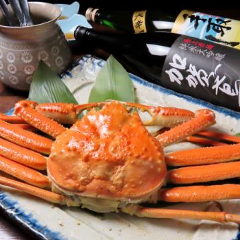 [Recommended for tourists♪] 8-course meal with hairy crab, 90-minute all-you-can-drink course ⇒ 7,500 yen (tax included)
