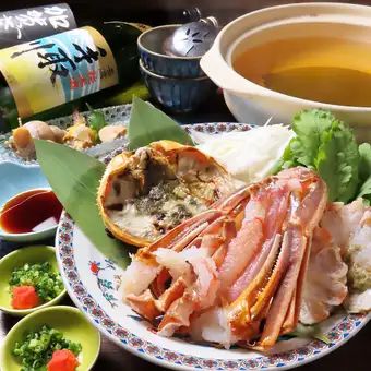 11月7日起：【冬季终极享受！】两人一整只螃蟹！！螃蟹涮涮锅套餐（仅食物）25,000日元