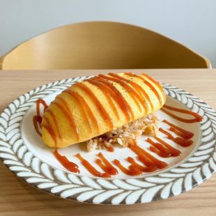 Tomato ketchup omelet rice (single item)