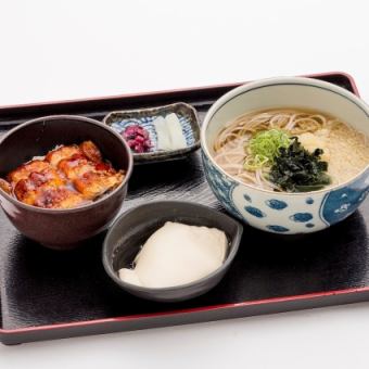 お手軽セットＤ【ミニうなぎ丼とかけそばセット】～そば・うどん選べます♪