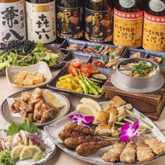 【2h飲み放題付き】【冬華コース】 唐揚げや野菜の炭火焼き、むねたたきなど全12品5000円(税込)