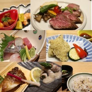 Weekday only: Chef's choice kaiseki course [8 dishes total] + 110 minutes all-you-can-drink ⇒ 6,000 yen (tax included)