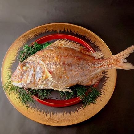 Celebratory Kaiseki Dinner for the start and end of bad luck: 10 dishes including grilled sea bream + 110 minutes of all-you-can-drink (including Ichiban Shibori beer) → 7000 yen (tax included)
