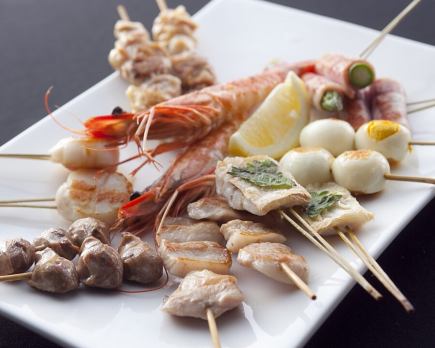 "Assortment of 8 kinds of skewers"