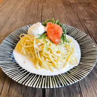 大人の明太クリームパスタ